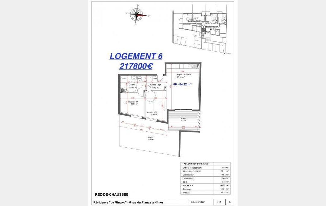 Agence du Casino Transaction : Appartement | NIMES (30000) | 45 m2 | 161 700 € 