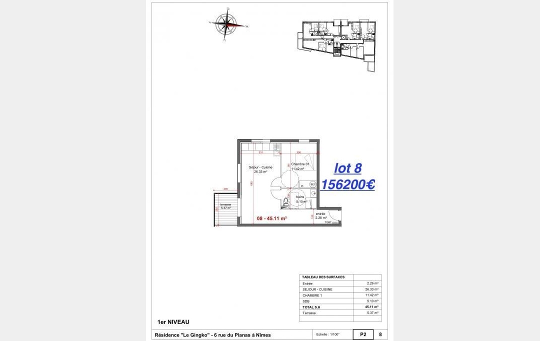 Agence du Casino Transaction : Apartment | NIMES (30000) | 57 m2 | 194 700 € 