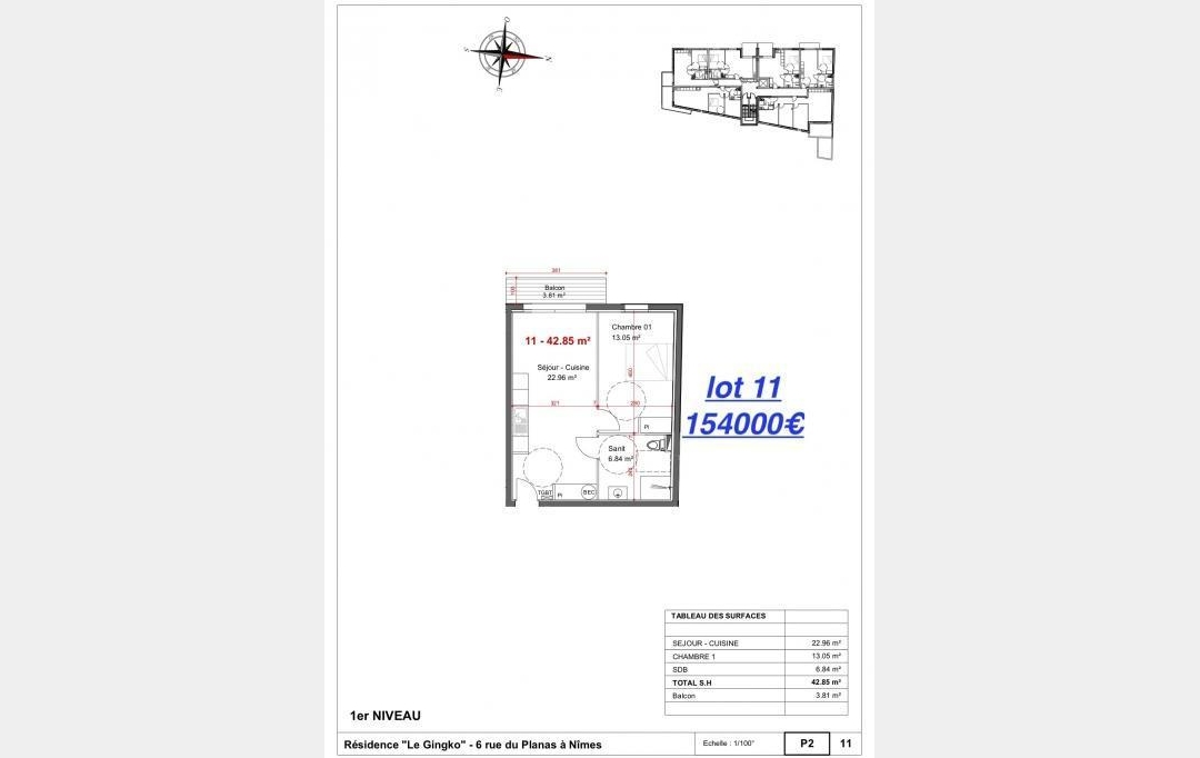 Agence du Casino Transaction : Apartment | NIMES (30000) | 57 m2 | 194 700 € 