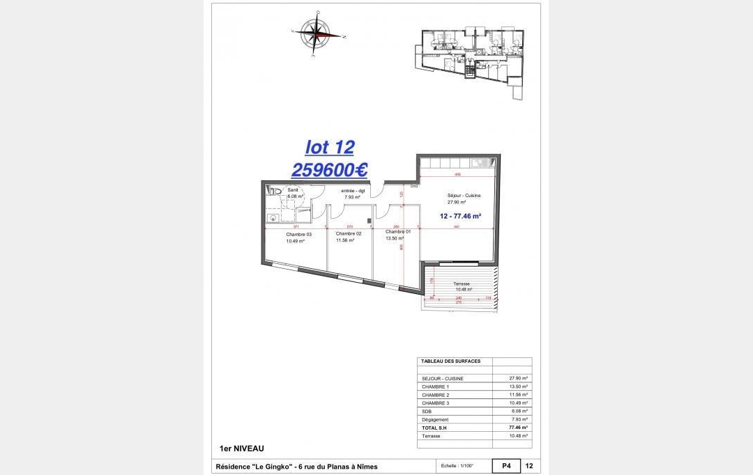 Agence du Casino Transaction : Appartement | NIMES (30000) | 57 m2 | 194 700 € 