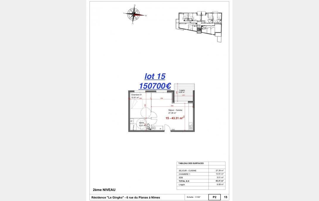 Agence du Casino Transaction : Apartment | NIMES (30000) | 43 m2 | 156 200 € 