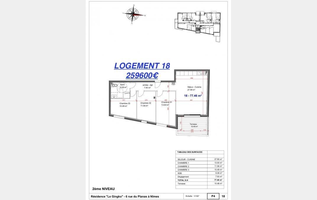 Agence du Casino Transaction : Appartement | NIMES (30000) | 43 m2 | 156 200 € 