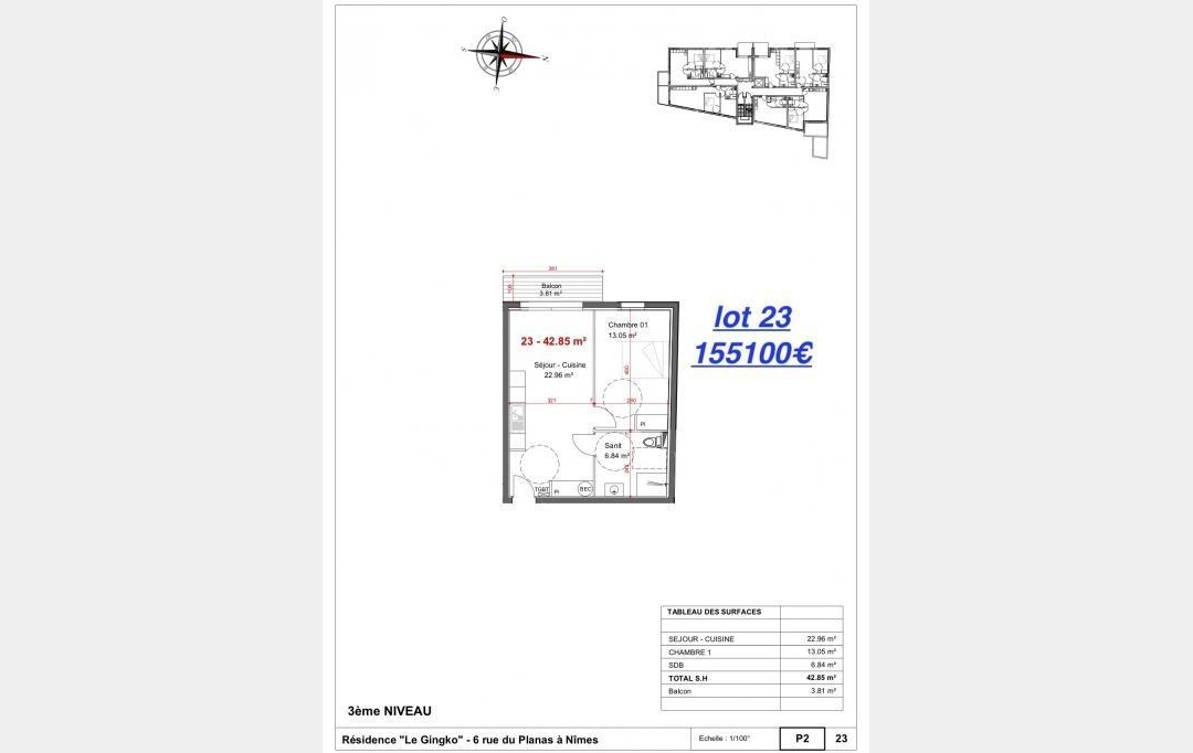 Agence du Casino Transaction : Apartment | NIMES (30000) | 77 m2 | 259 600 € 