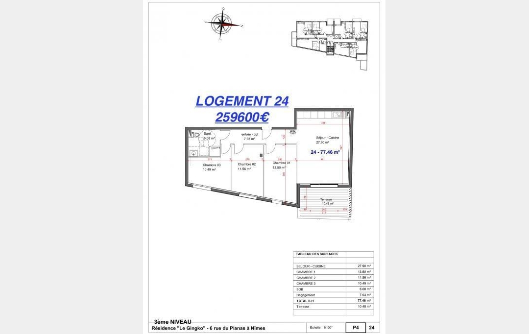 Agence du Casino Transaction : Appartement | NIMES (30000) | 77 m2 | 259 600 € 